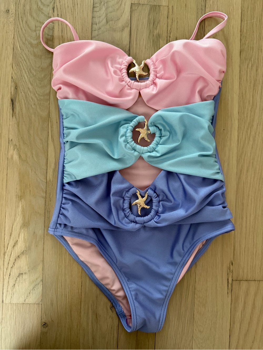 Marlo kids one piece cutout bathing suit size 6-7